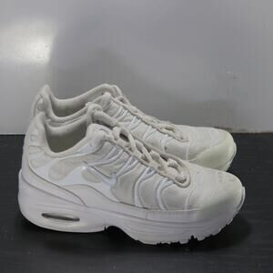 Toddler Nike Air Max Plus Sz 12 Boys 007366 Triple White Athletic Sneakers